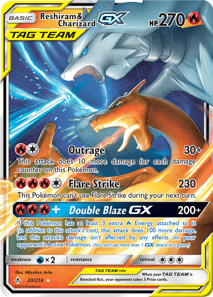 Reshiram & Charizard GX 20/214