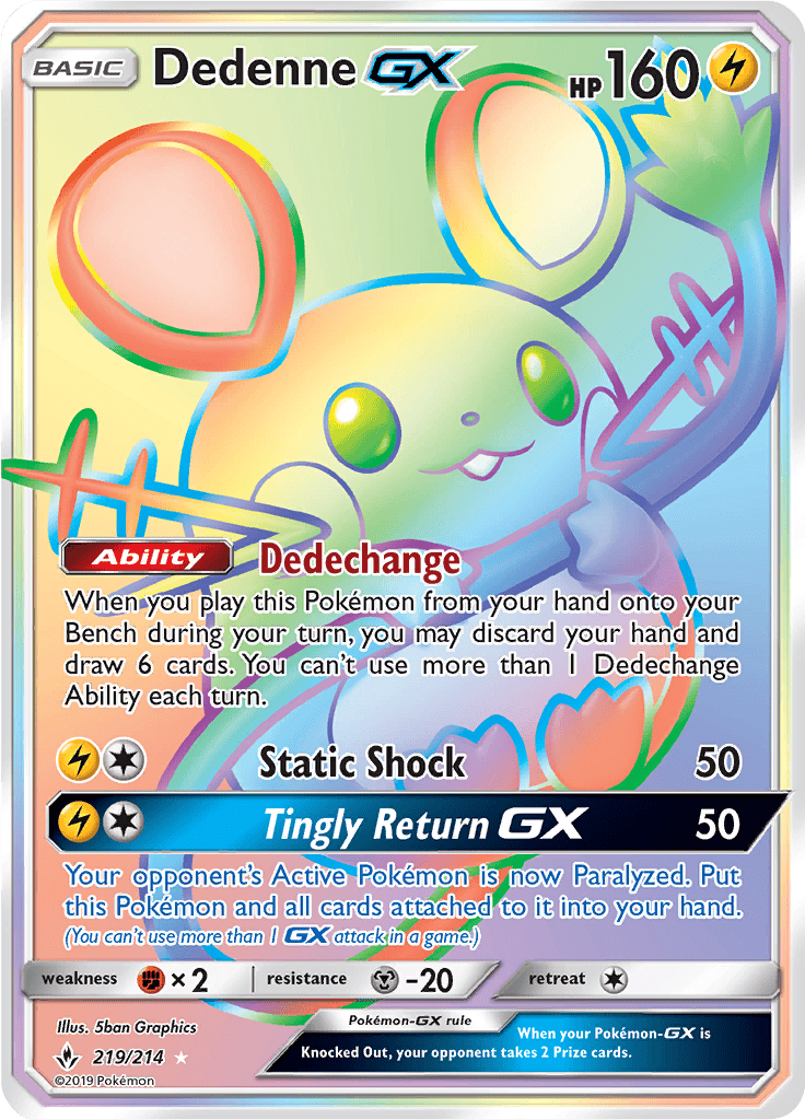 Dedenne GX (Secret) 219/214