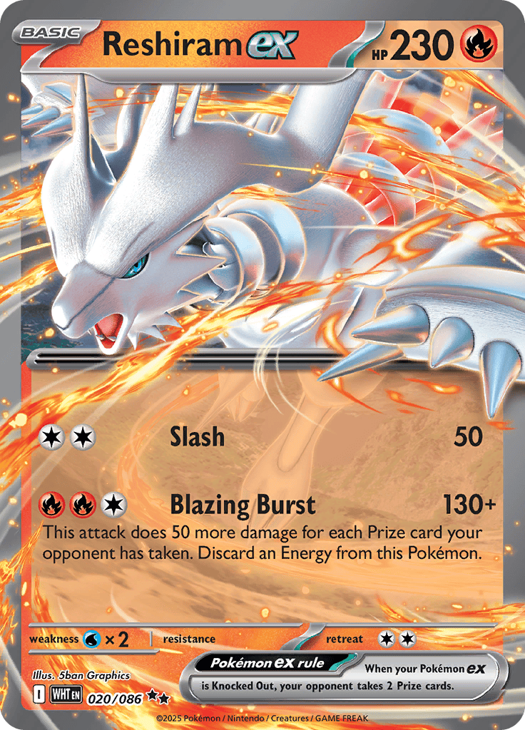 Reshiram Ex 020/086