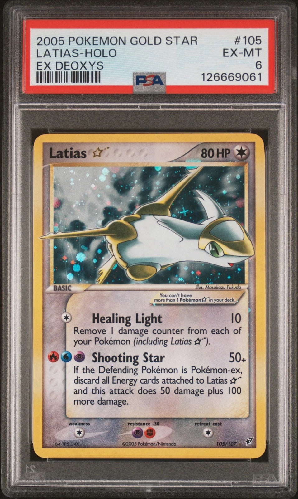 Latias Gold Star 105/107 (Psa 6)
