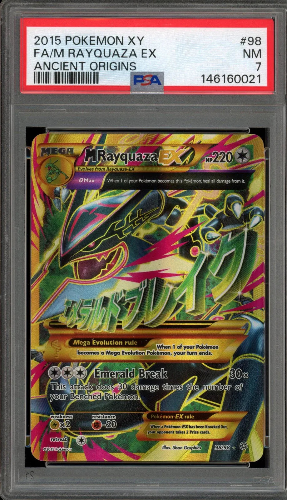 M Rayquaza EX #98 Pokemon Ancient Origins (Psa 7) – Afkstore.cl