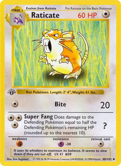Raticate 040/102 - Base Set  (BSS)