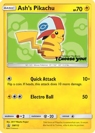 Ash's Pikachu SM112