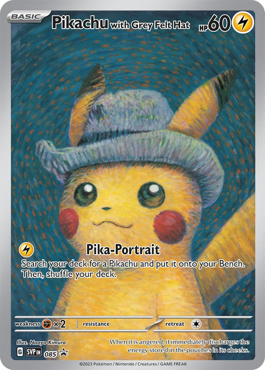 Pikachu with Grey Felt Hat #85 (Van Gogh)