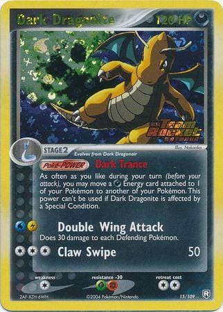 Dark Dragonite [Reverse Holo] Stamped 15/109