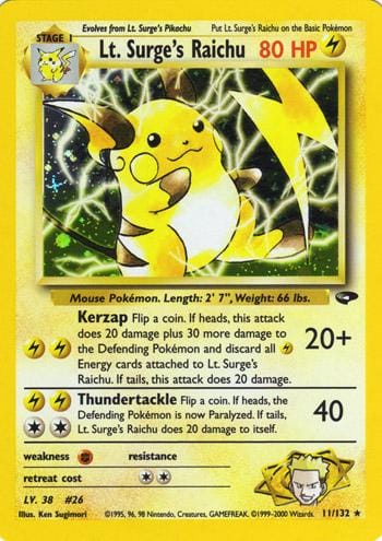 Lt. Surge's Raichu 11/132