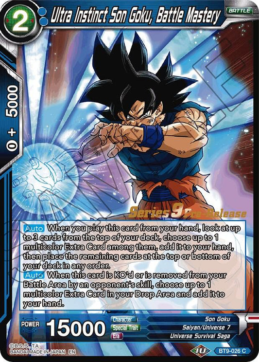 Ultra Instinct Son Goku, Battle Mastery - Pre-Release