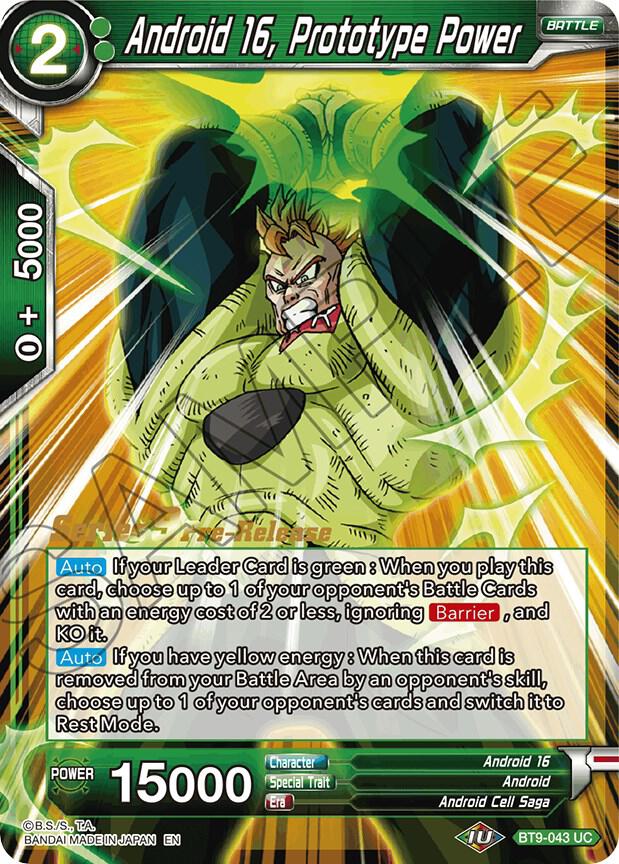 Android 16, Prototype Power -  Pre-Release
