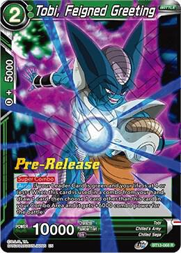 Tobi, Feigned Greeting - Supreme Rivalry Pre-Release Cards (DBS-B13PRE)