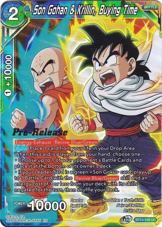 Son Gohan & Krillin, Buying Time - Cross Spirits Pre-Release Cards