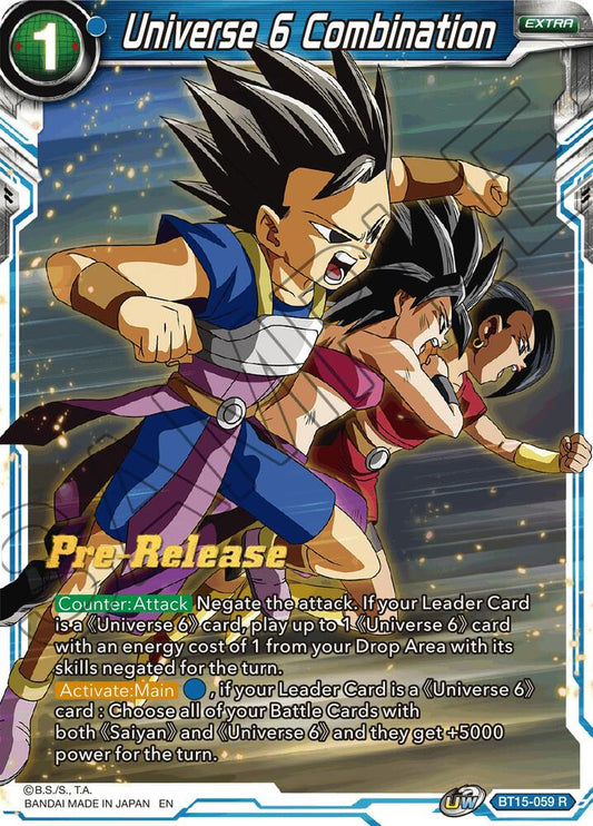 Universe 6 Combination - Saiyan Showdown Pre-Release