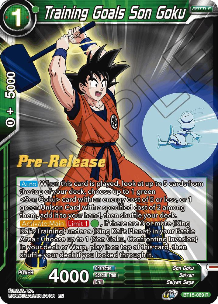 Training Goals Son Goku - Saiyan Showdown Pre-Release