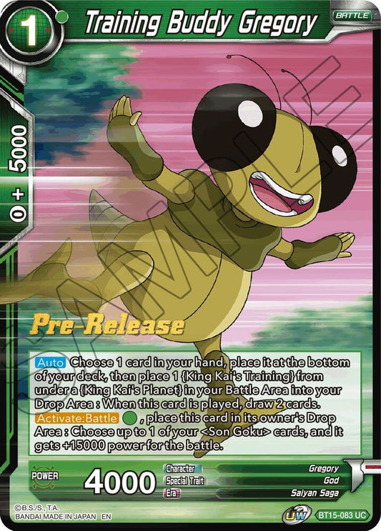 Training Buddy Gregory - Saiyan Showdown Pre-Release