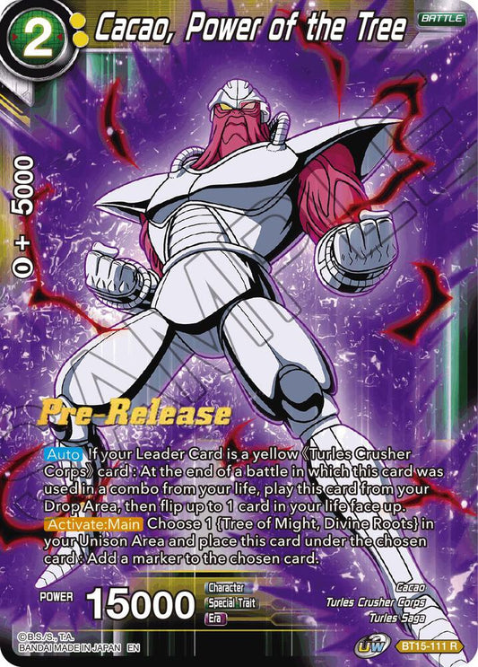 Cacao, Power of the Tree - Saiyan Showdown Pre-Release