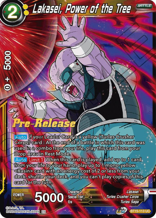 Lakasei, Power of the Tree - Saiyan Showdown Pre-Release