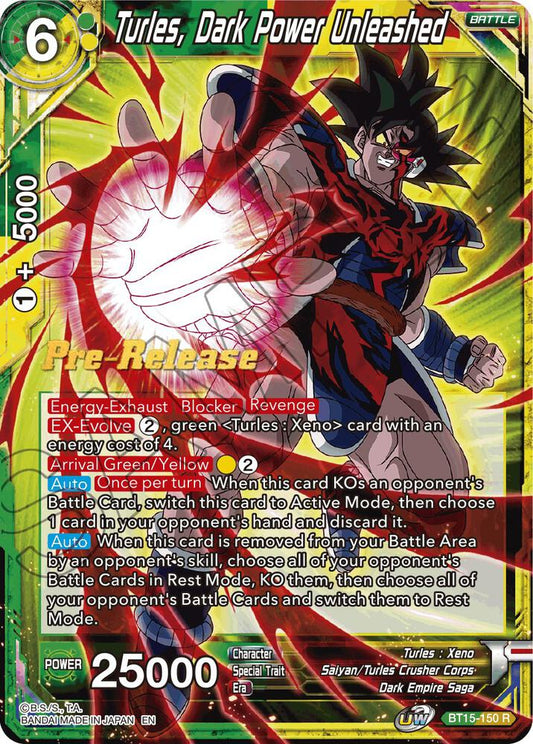 Turles, Dark Power Unleashed - Saiyan Showdown Pre-Release