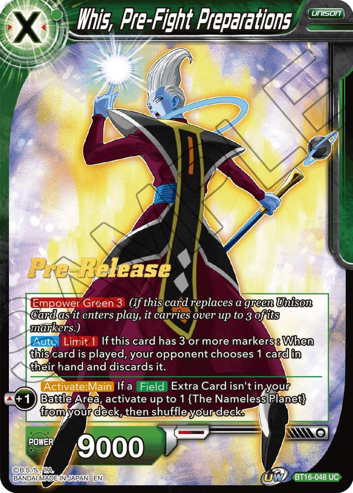 Whis, Pre-Fight Preparations - Realm of the Gods Pre-Release