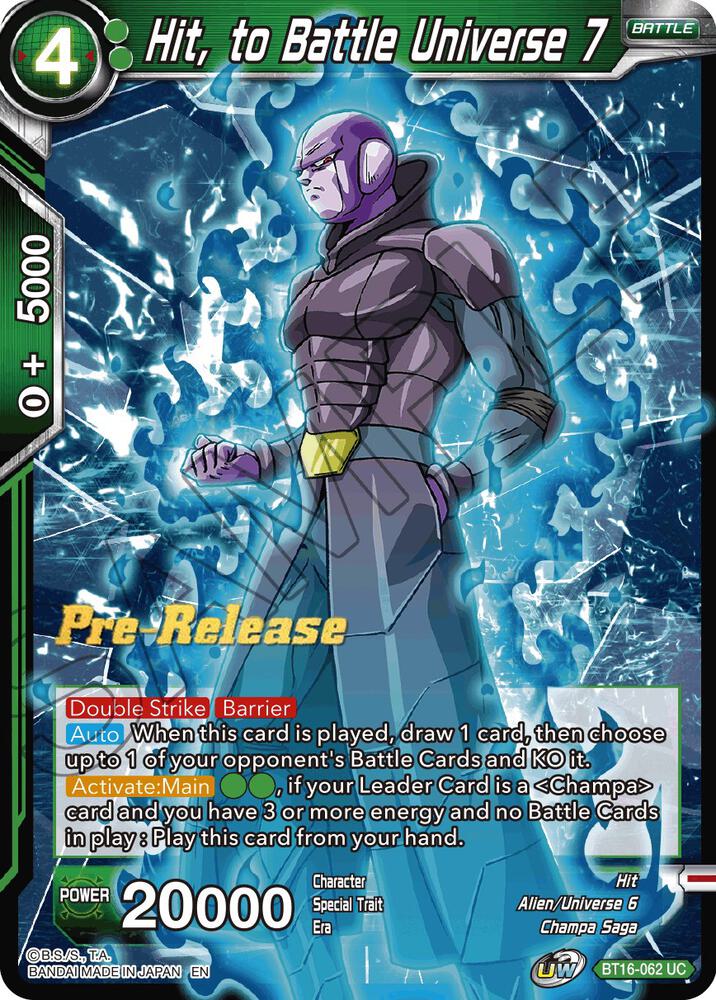 Hit, to Battle Universe 7 - Realm of the Gods Pre-Release