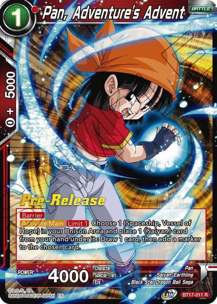 Pan, Adventure's Advent - Ultimate Squad Pre-Release