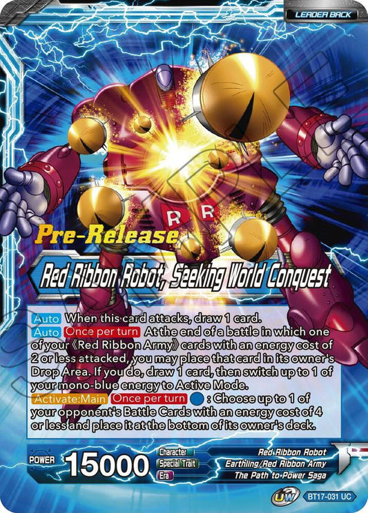 Commander Red // Red Ribbon Robot, Seeking World Conquest BT17-031