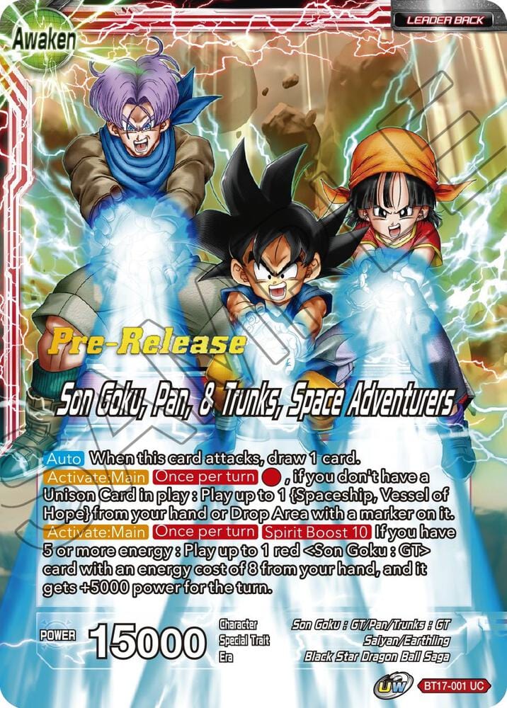 Son Goku // Son Goku, Pan, and Trunks, Space Adventurers BT17-001