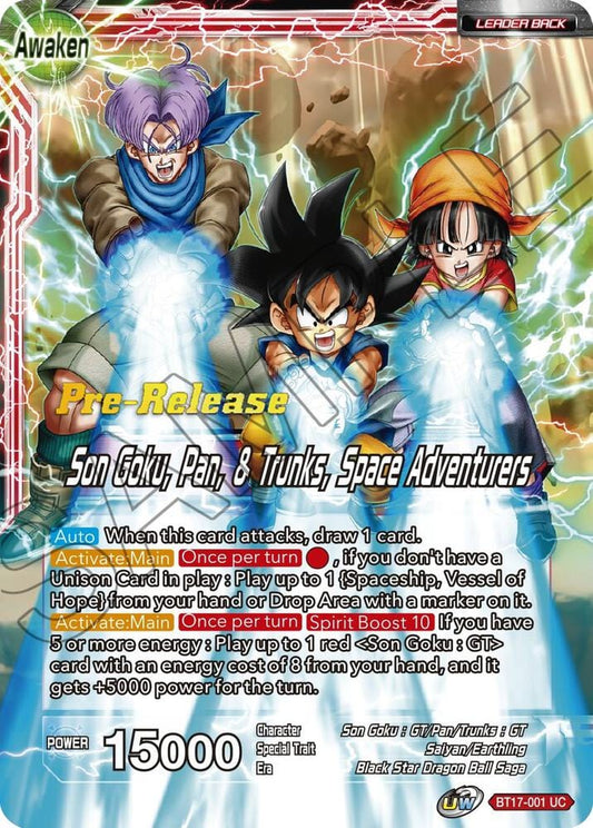 Son Goku // Son Goku, Pan, and Trunks, Space Adventurers BT17-001