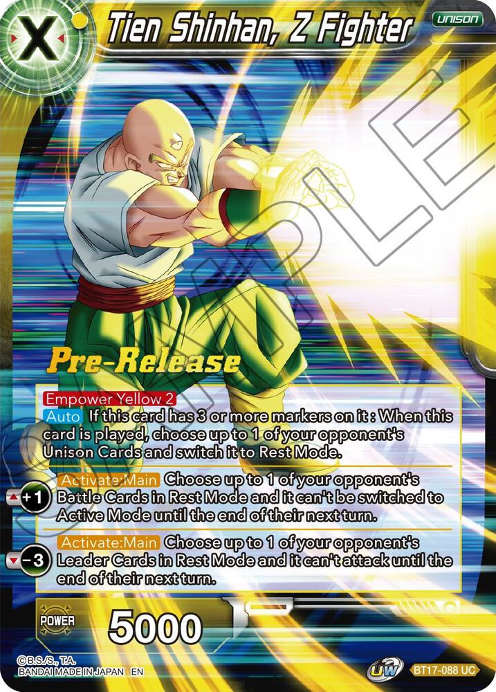 Tien Shinhan, Z Fighter - Ultimate Squad Pre-Release