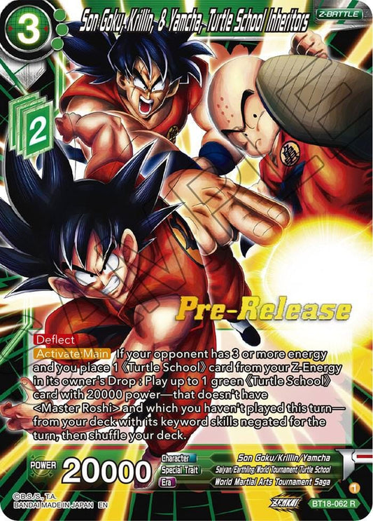 Son Goku, Krillin, & Yamcha, Turtle School Inheritors - Dawn of the Z-Legends Pre-Release
