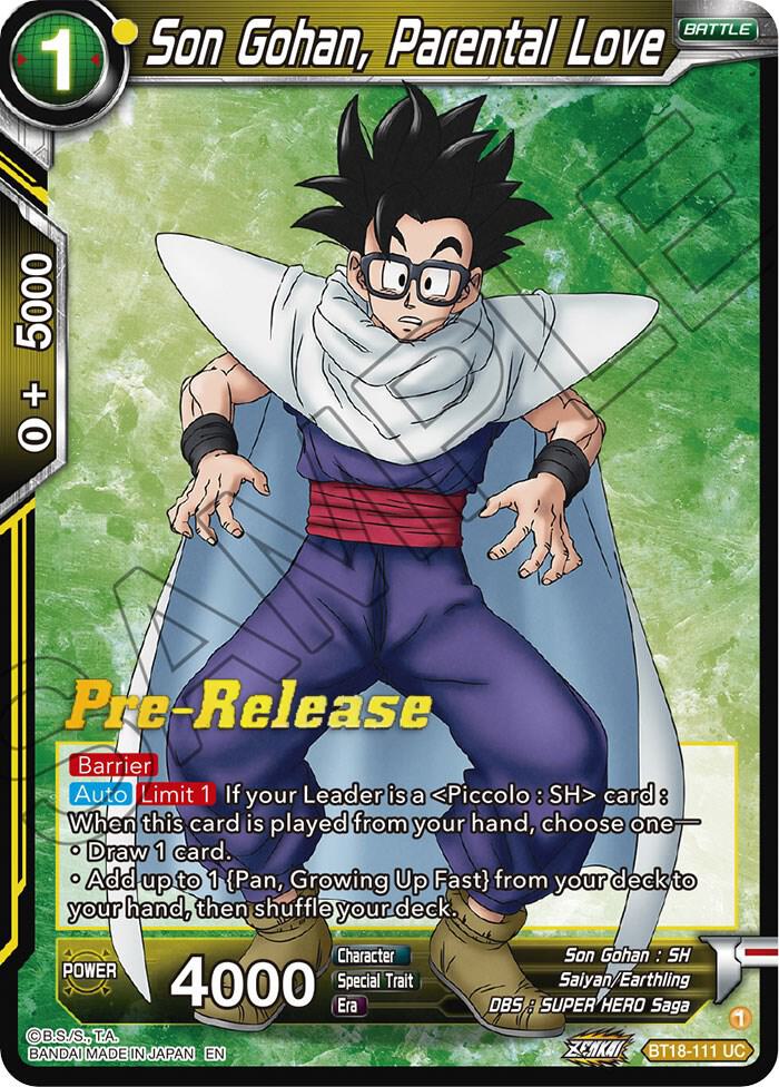 Son Gohan, Parental Love - Dawn of the Z-Legends Pre-Release