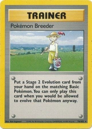 Pokemon Breeder 76/102 Base Set (BS)