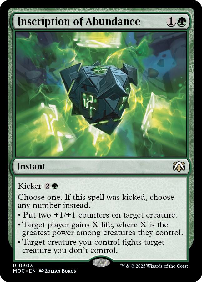 Inscription of Abundance R303