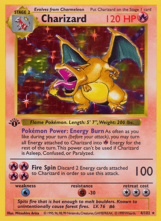 Charizard - Base Set Primera Edición 4/102 (ESPAÑOL)