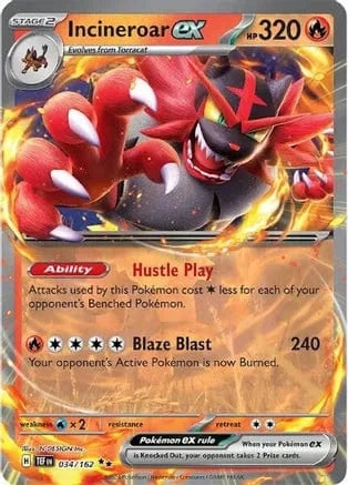Incineroar Ex 034/162