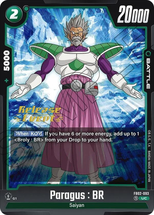 Paragus : BR - Blazing Aura Release Event Cards (FB02_PR)
