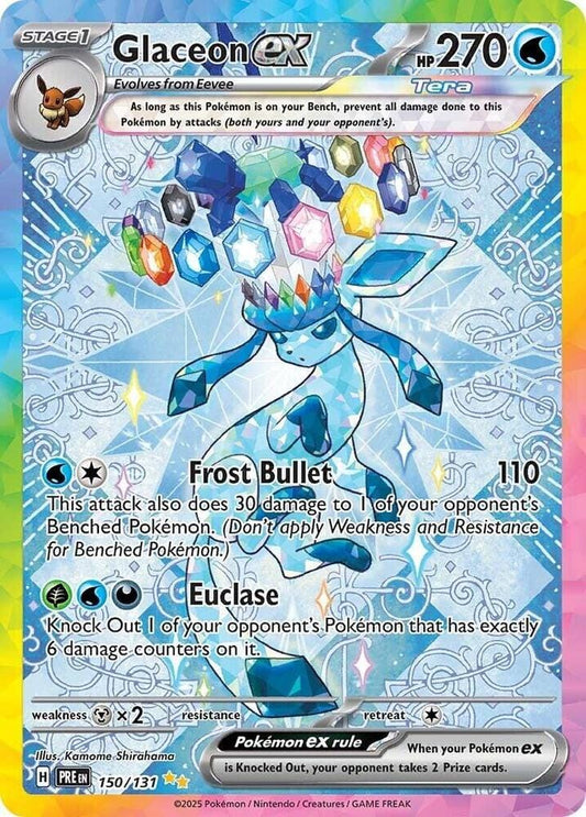 Carta Pokémon Glaceon Ex 026/131 Prismatic Evolutions Ingles | Meses sin interés Carta Pokémon Glaceon Ex 026/131 Prismatic Evolutions Ingles | Meses sin interés