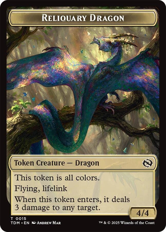 Reliquary Dragon // Dragon (0011) Double-Sided Token T15