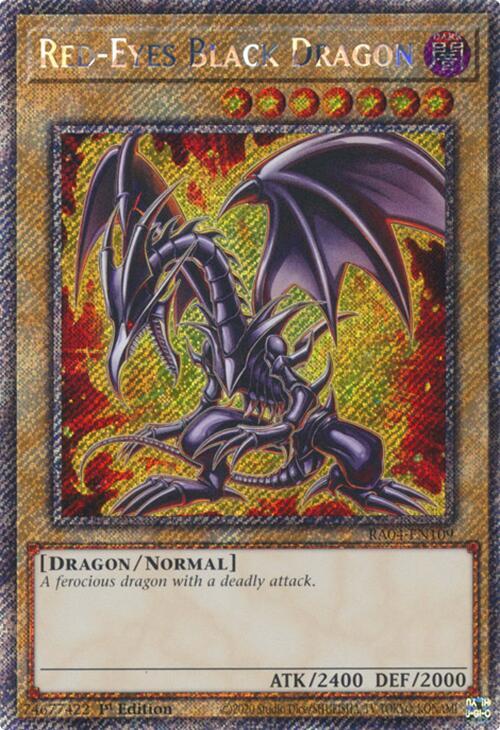 Red-Eyes Black Dragon (7th Art) (Platinum Secret Rare) RA04-EN109