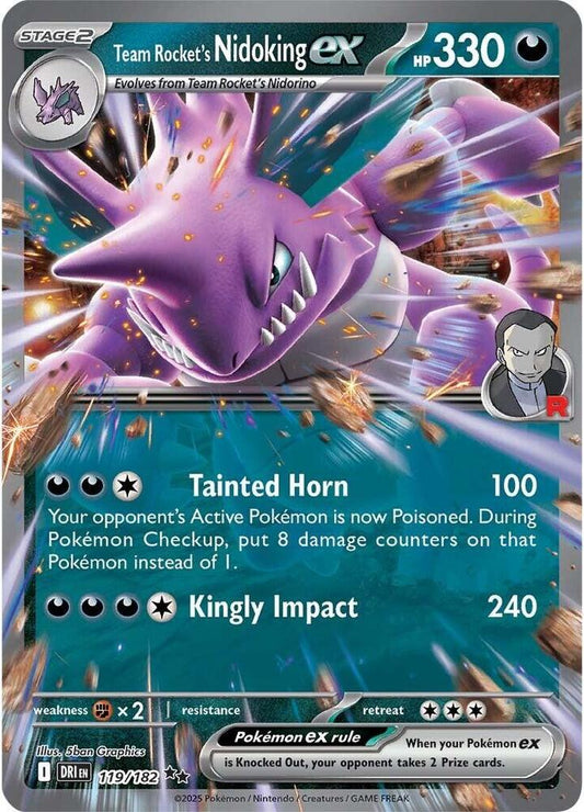 Team Rocket's Nidoking Ex - 119/182