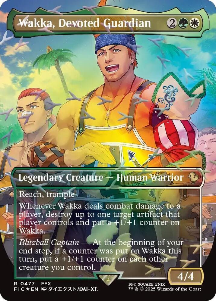 Wakka, Devoted Guardian (Borderless) (Chocobo Track Foil) R0477