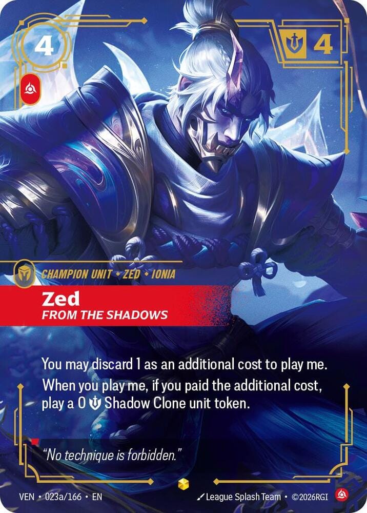 Zed - From the Shadows (Alternate Art) - 023a/166