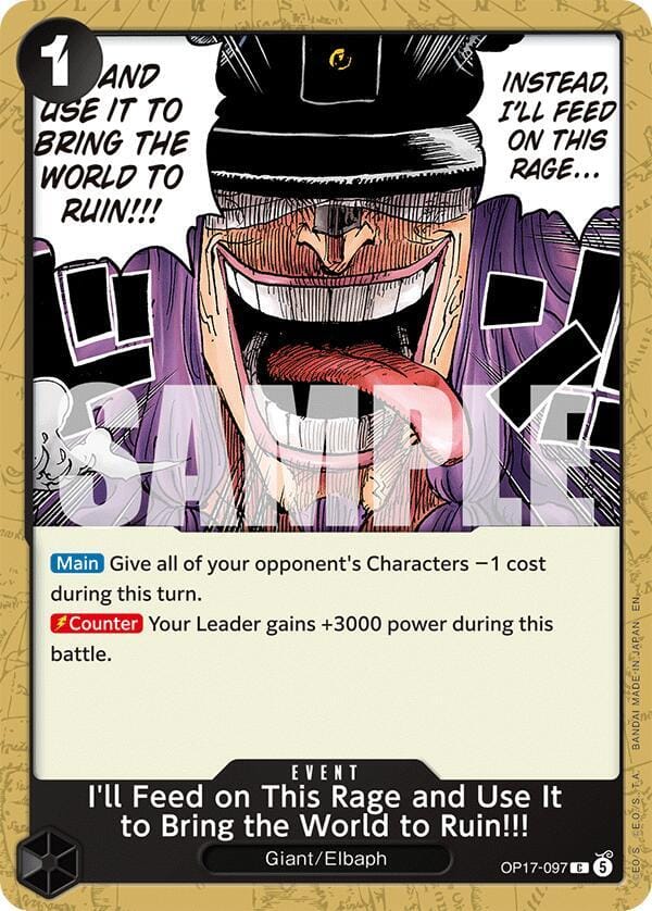 I'll Feed on This Rage and Use It to Bring the World to Ruin!!! OP17-097
