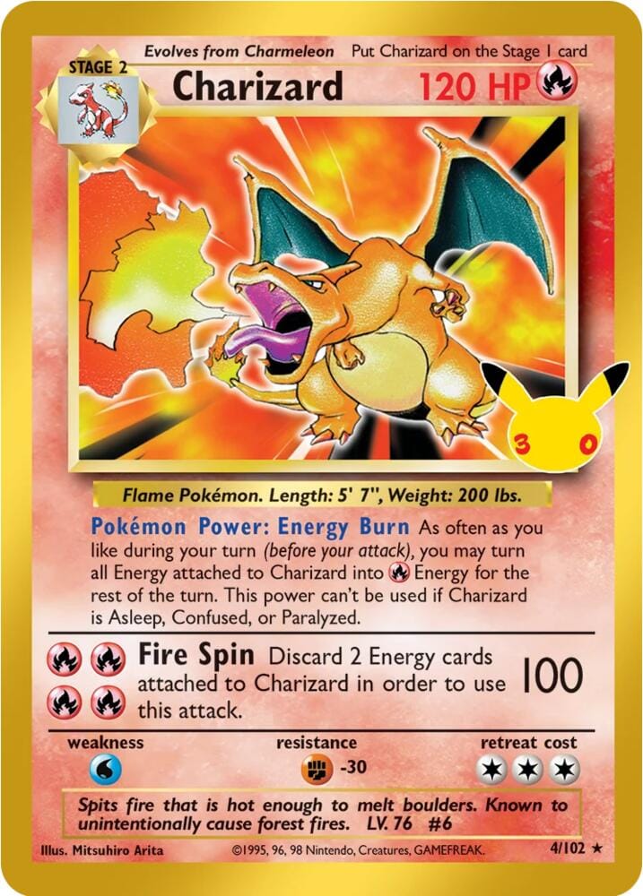 Charizard 4/102 ME: 30th Celebration Classic Collection (30C)