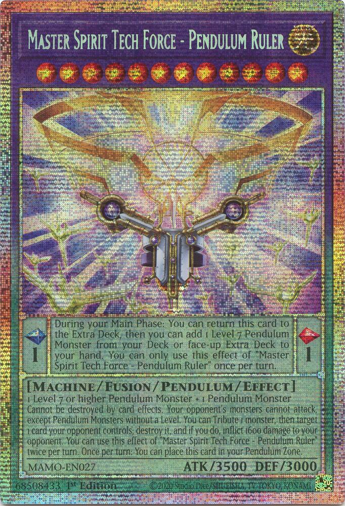Master Spirit Tech Force - Pendulum Ruler (Starlight Rare) MAMO-EN027