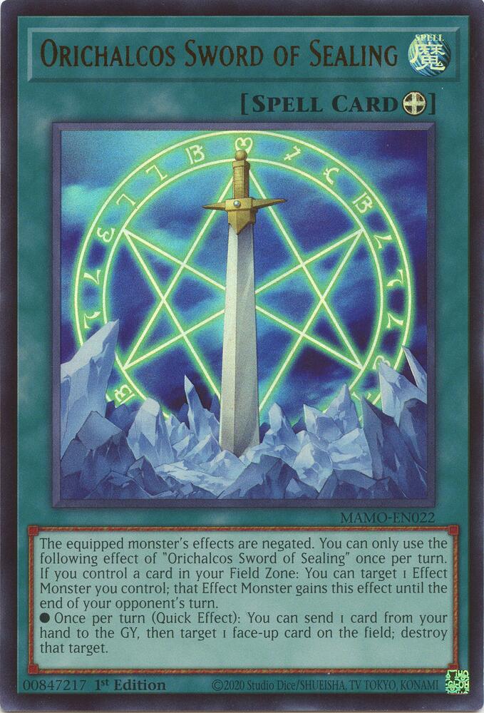 Orichalcos Sword of Sealing MAMO-EN022