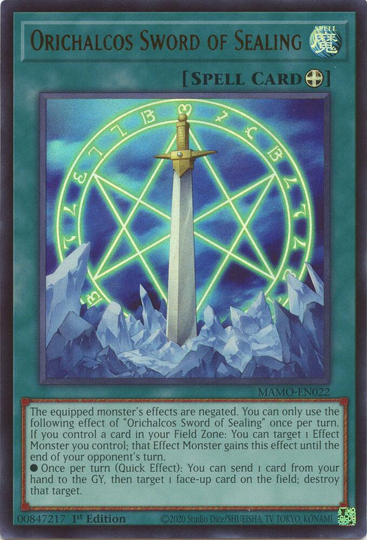 Orichalcos Sword of Sealing MAMO-EN022