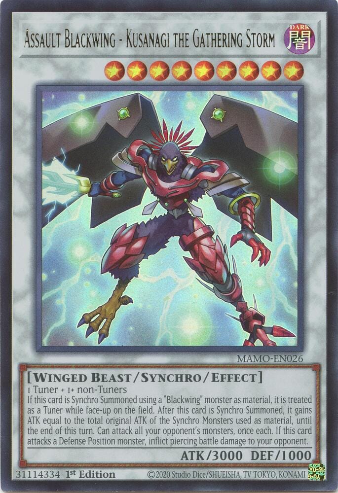 Assault Blackwing - Kusanagi the Gathering Storm MAMO-EN026