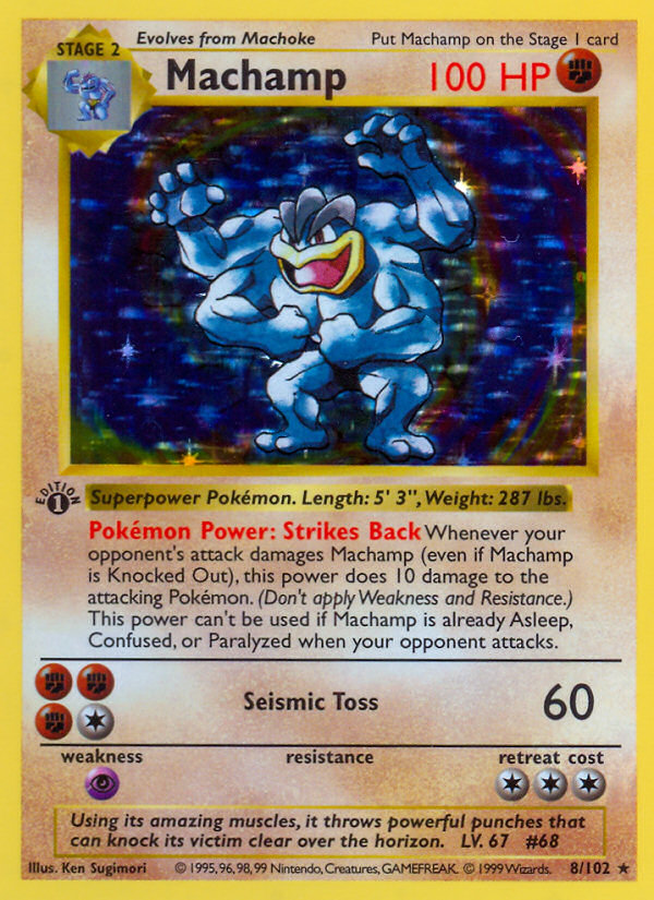 Machamp - 8/102 (Base Set Shadowless)