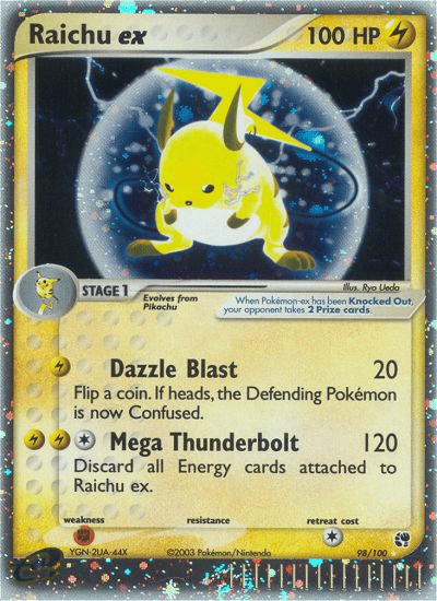 Raichu Ex 98/100- EX Sandstorm (SS)