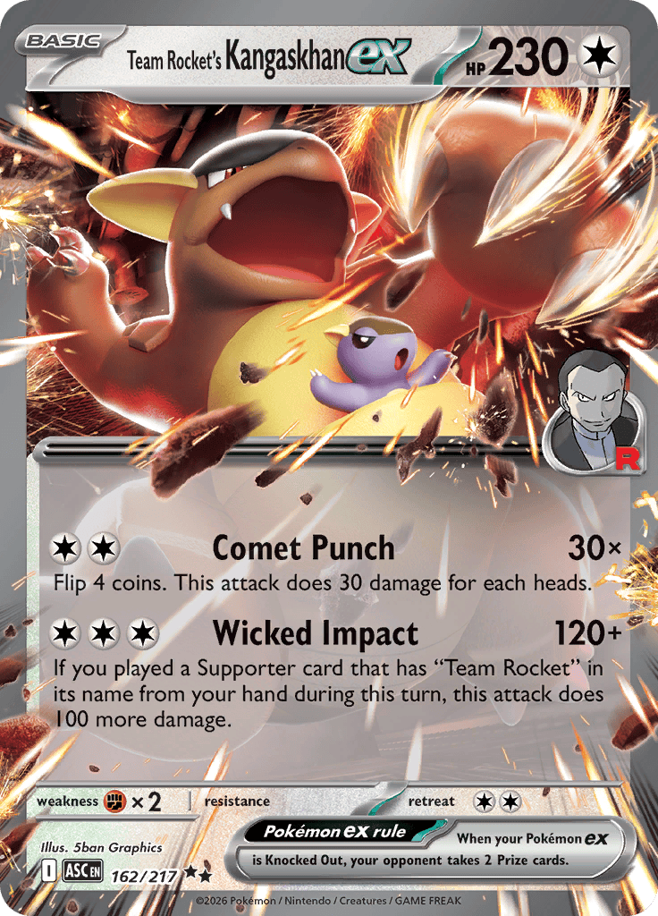 Team Rocket's Kangaskhan Ex 162/217