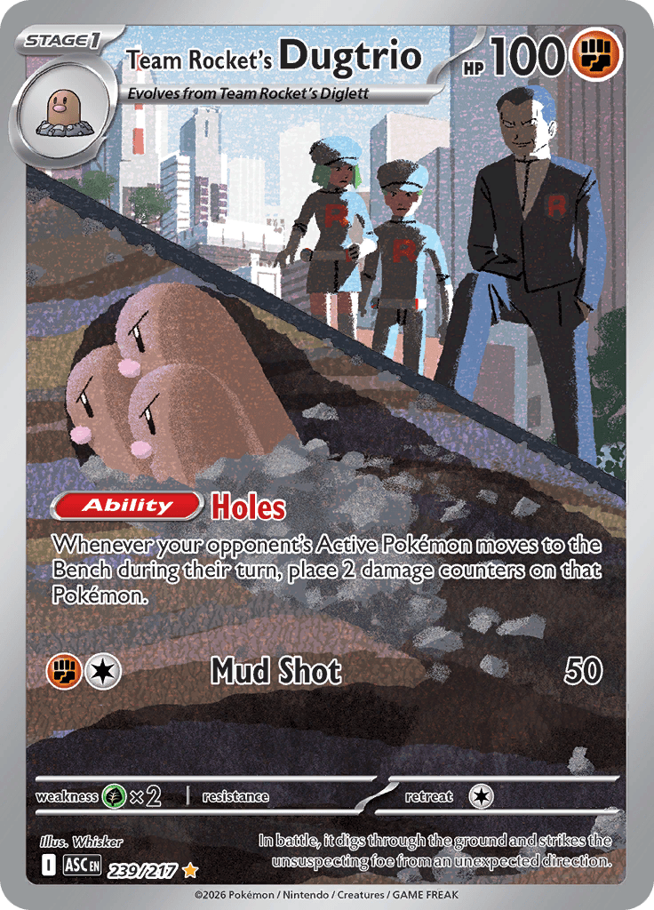 Team Rocket's Dugtrio - 239/217